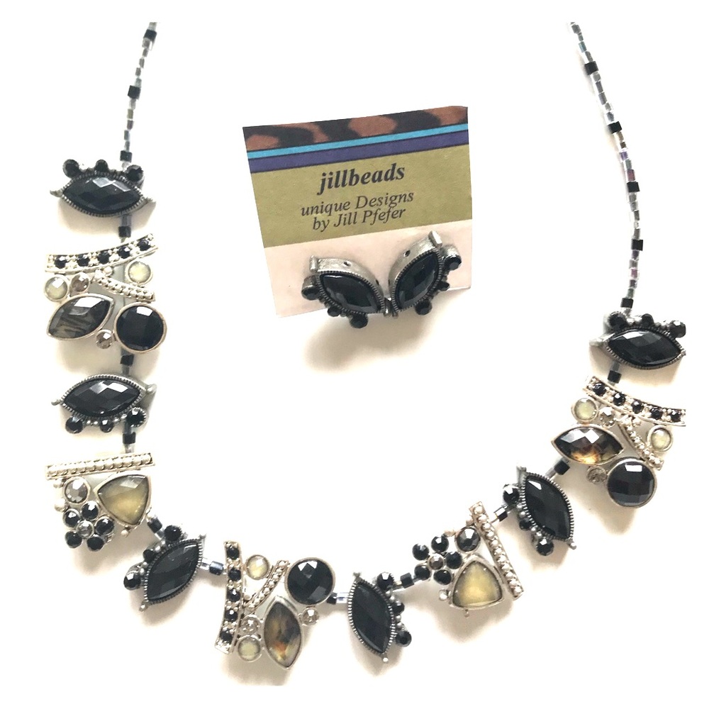 Custom Art Deco necklace and earrings